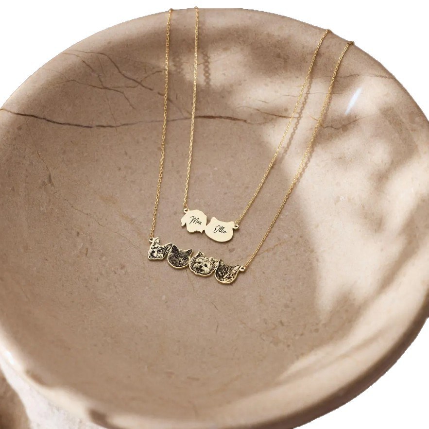 Fine Line Pet Charm Necklace